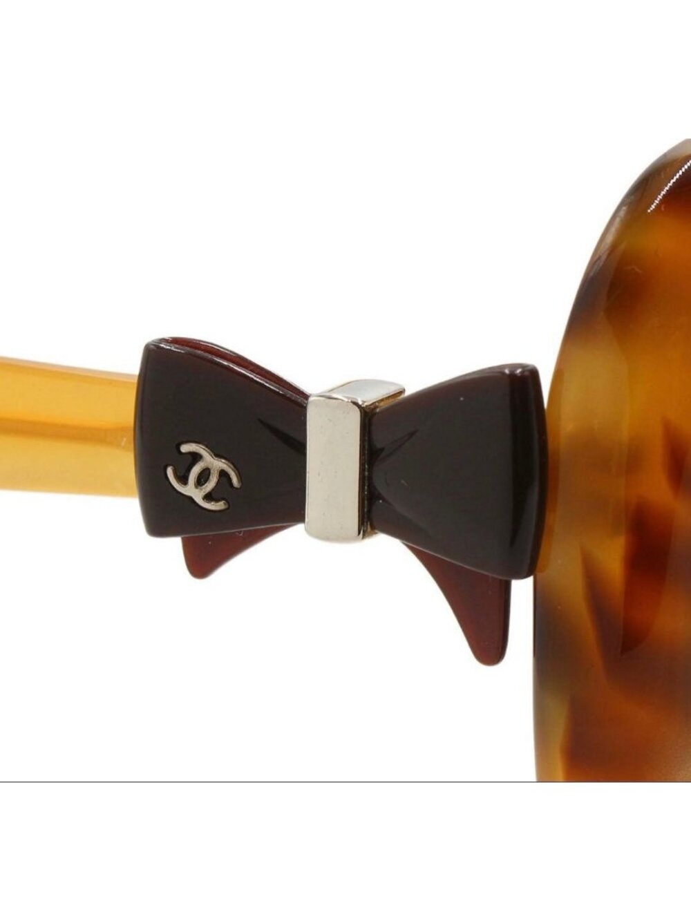 Chanel Side Ribbon Tortoiseshell Sunglasses Eyewear - Picture 7 of 9